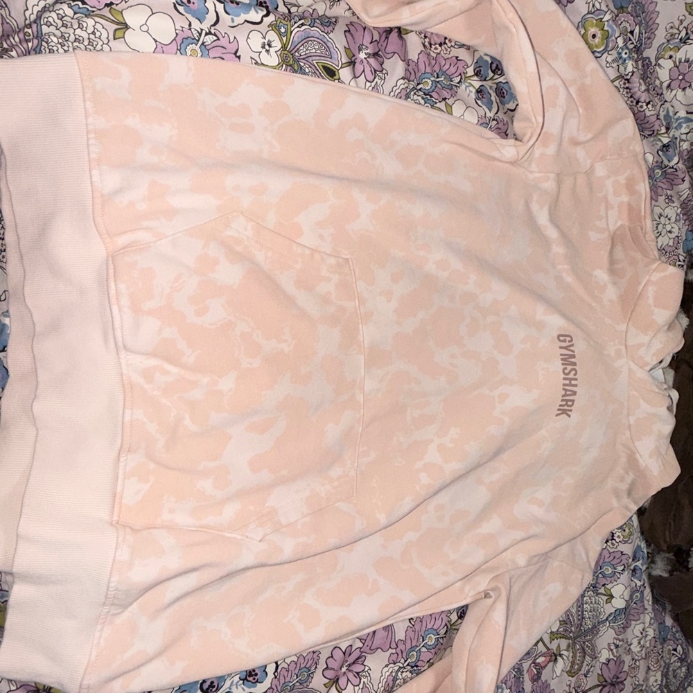 Gymshark Light Pink Patterned Hoodie